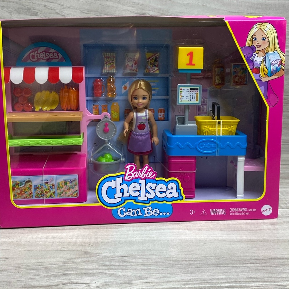Barbie Chelsea Can Be Snack Stand Playset w/ Blonde Chelsea Doll 6”
